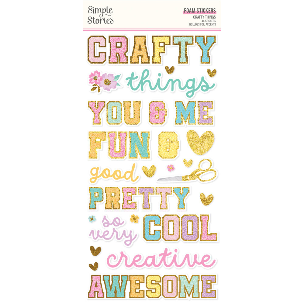 Simple Stories Crafty Things Foam Stickers (22527) (DISCONTINUED)