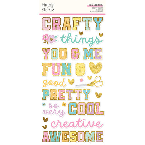 Simple Stories Crafty Things Foam Stickers (22527) (DISCONTINUED)
