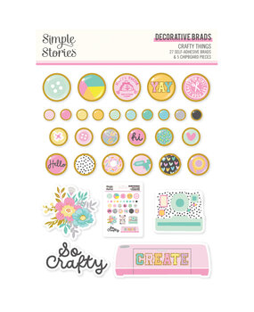 Simple Stories Crafty Things Decorative Brads (22528) (DISCONTINUED)