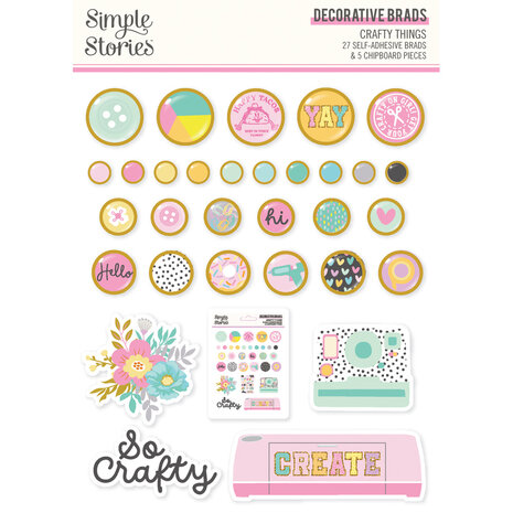 Simple Stories Crafty Things Decorative Brads (22528) (DISCONTINUED)