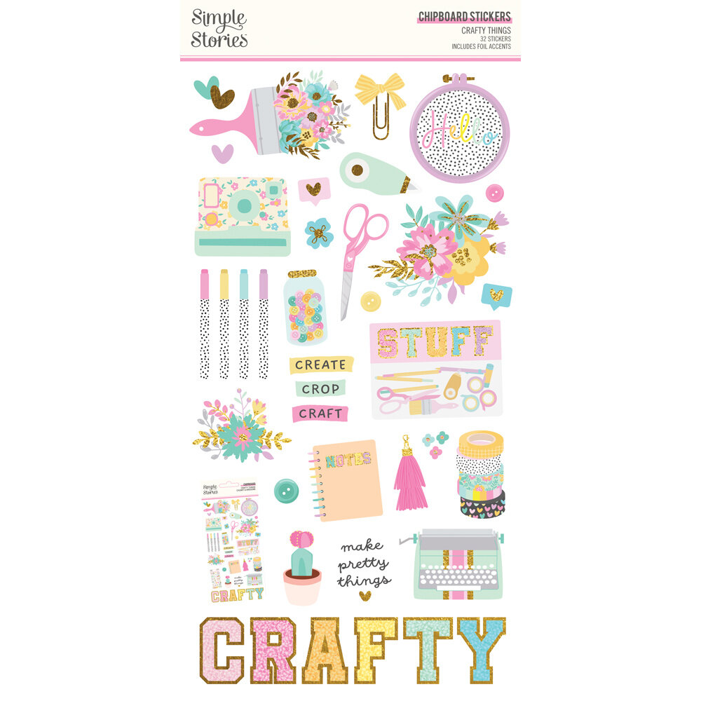 Simple Stories Crafty Things Chipboard (22517) (DISCONTINUED)