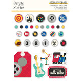 Simple Stories Say Cheese Tinseltown Decorative Brads (22468) (DISCONTINUED)