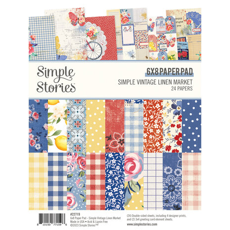 Simple Stories Simple Vintage Linen Market 6x8 Inch Paper Pad (22719)