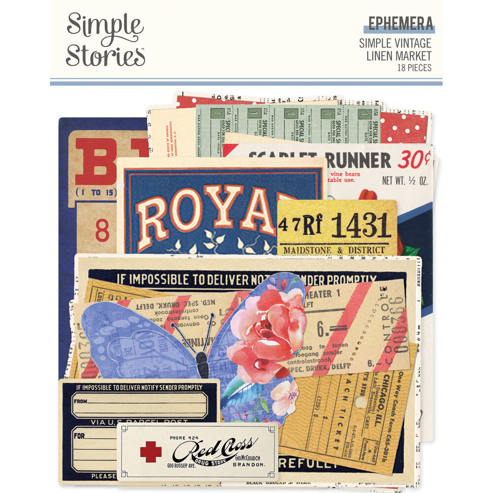 Simple Stories Simple Vintage Linen Market Ephemera (22725)