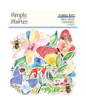 Simple Stories Simple Vintage Linen Market Floral Bits & Pieces (22723)