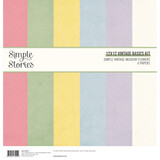 Simple Stories Simple Vintage Meadow Flowers 12x12 Inch Vintage Basics Kit (22615)