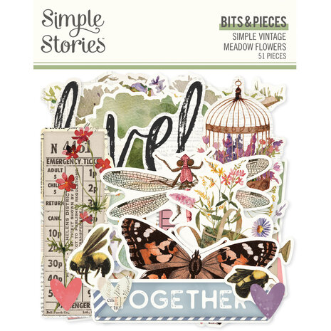 Simple Stories Simple Vintage Meadow Flowers Bits & Pieces (22622)