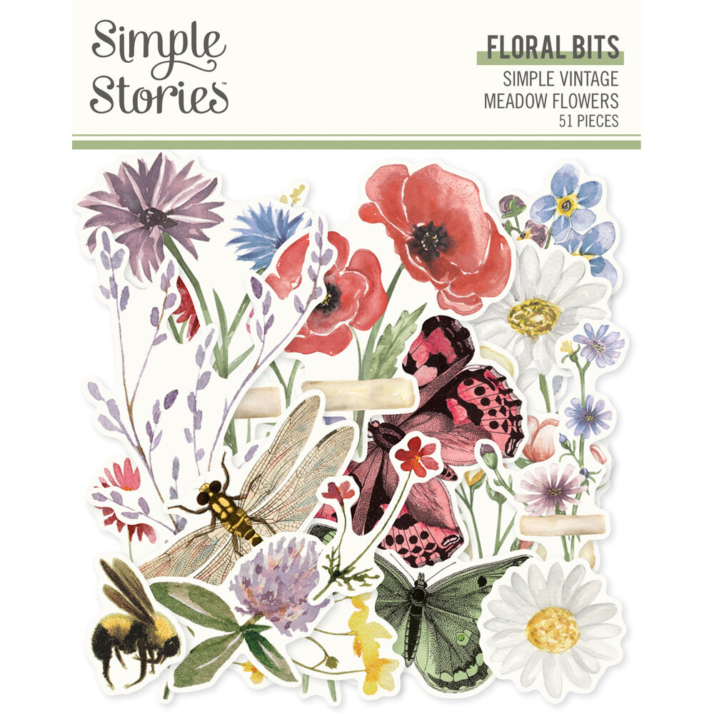 Simple Stories Simple Vintage Meadow Flowers Collectors Essentials Kit (22601)