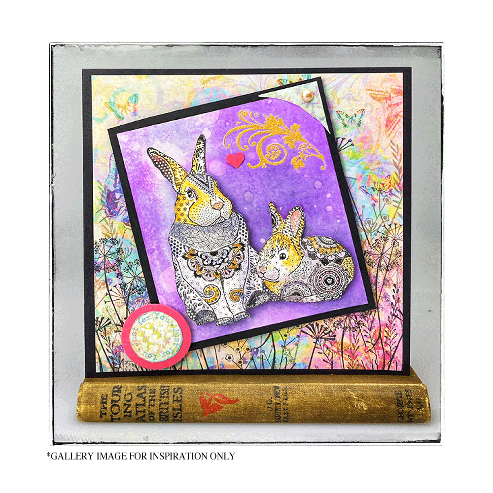 Crafty Individuals Two Happy Bunnies Unmounted Rubber Stamps (CI-644) (OUTLET)