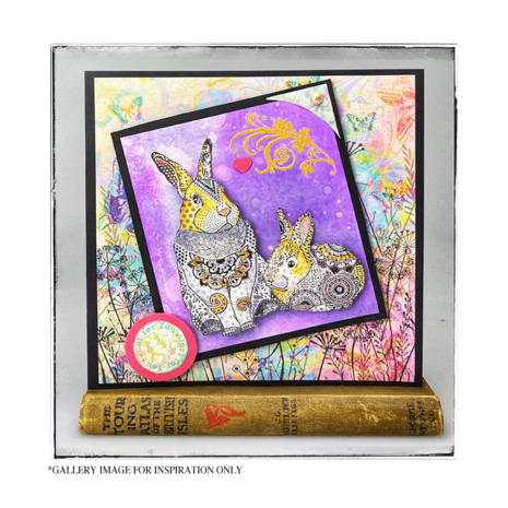 Crafty Individuals Two Happy Bunnies Unmounted Rubber Stamps (CI-644) (OUTLET)
