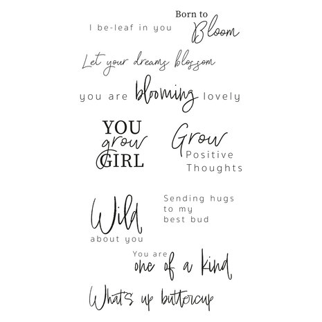 Sizzix Clear Stamps Born to Bloom (10pcs) (666667) (OUTLET)
