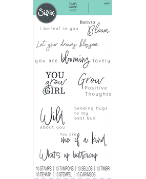 Sizzix Clear Stamps Born to Bloom (10pcs) (666667) (DISCONTINUED)