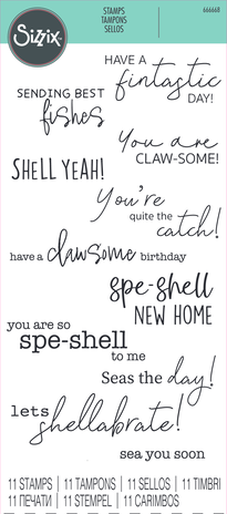 Sizzix Clear Stamps Seas the Day (11pcs) (666668) (DISCONTINUED)
