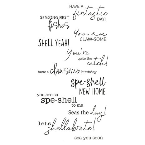 Sizzix Clear Stamps Seas the Day (11pcs) (666668) (DISCONTINUED)