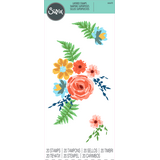 Sizzix Layered Clear Stamps Painted Florals (20pcs) (666670) (DISCONTINUED)