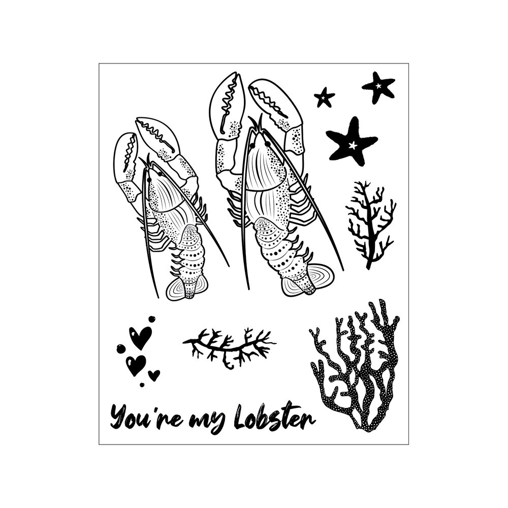 Sizzix Framelits Die w/Stamps Stamps You're my Lobster (14+10pcs) (666671)