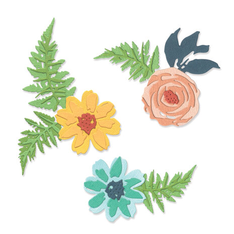 Sizzix Thinlits Die Flowers & Fern (11pcs) (666672) Sizzix Thinlits Die Flowers & Fern (11pcs) (666672)
