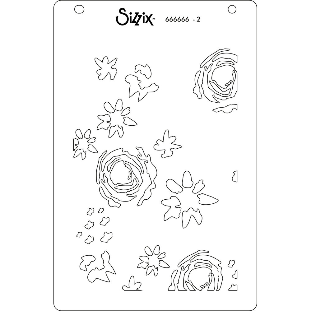 Sizzix Layered Stencil Abstract Blooms (4pcs) (666666) Sizzix Layered Stencil Abstract Blooms (4pcs) (666666)