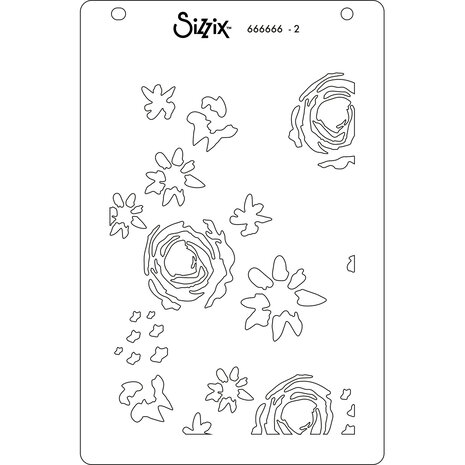 Sizzix Layered Stencil Abstract Blooms (4pcs) (666666) Sizzix Layered Stencil Abstract Blooms (4pcs) (666666)