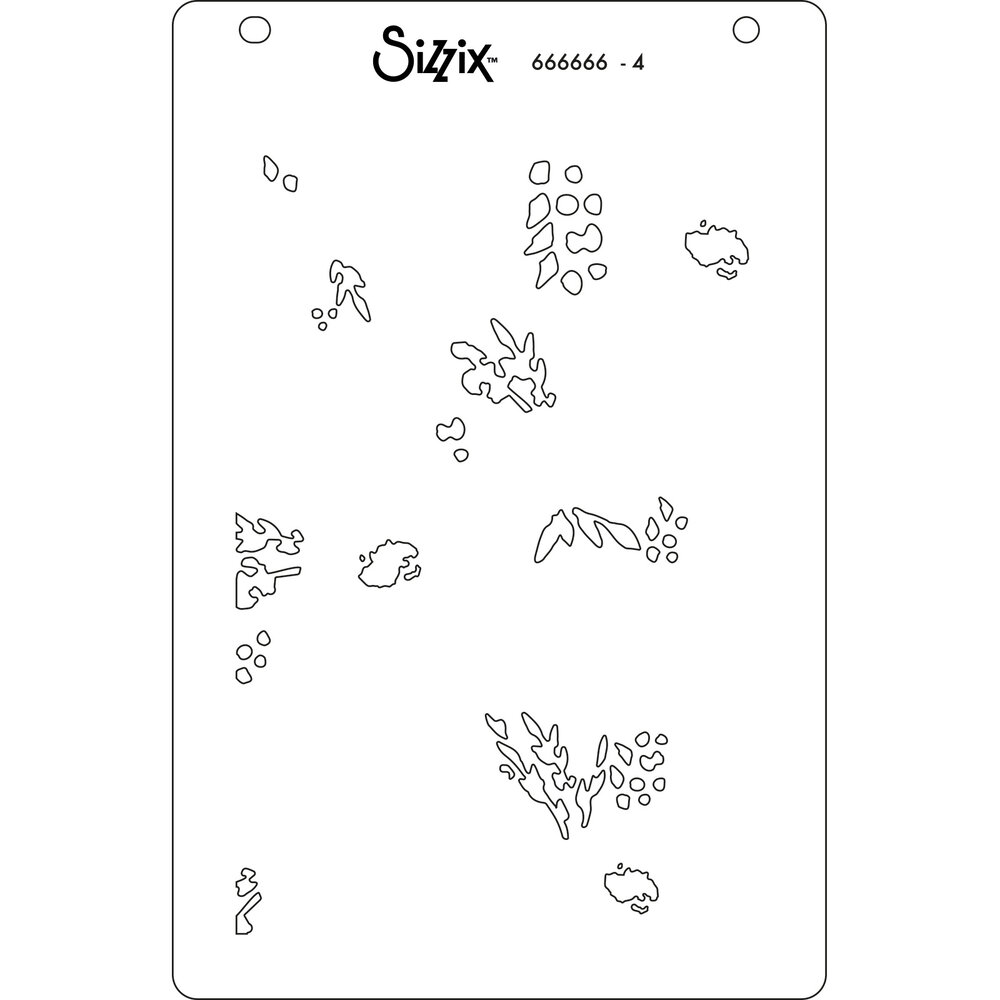 Sizzix Layered Stencil Abstract Blooms (4pcs) (666666) Sizzix Layered Stencil Abstract Blooms (4pcs) (666666)