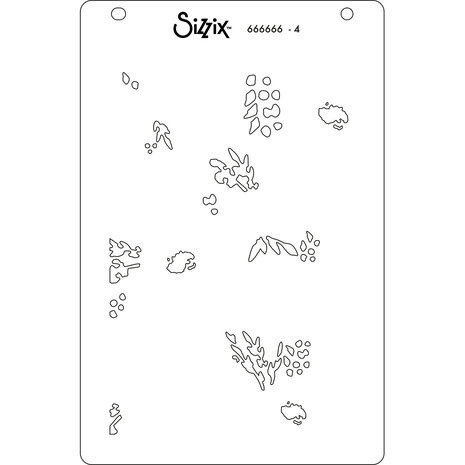 Sizzix Layered Stencil Abstract Blooms (4pcs) (666666) Sizzix Layered Stencil Abstract Blooms (4pcs) (666666)