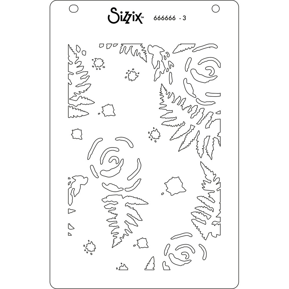 Sizzix Layered Stencil Abstract Blooms (4pcs) (666666) Sizzix Layered Stencil Abstract Blooms (4pcs) (666666)