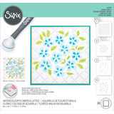 Sizzix Layered Stencil by Eileen Hull Watercolour Flowers & Lattice (4pcs) (666690) (DISCONTINUED)