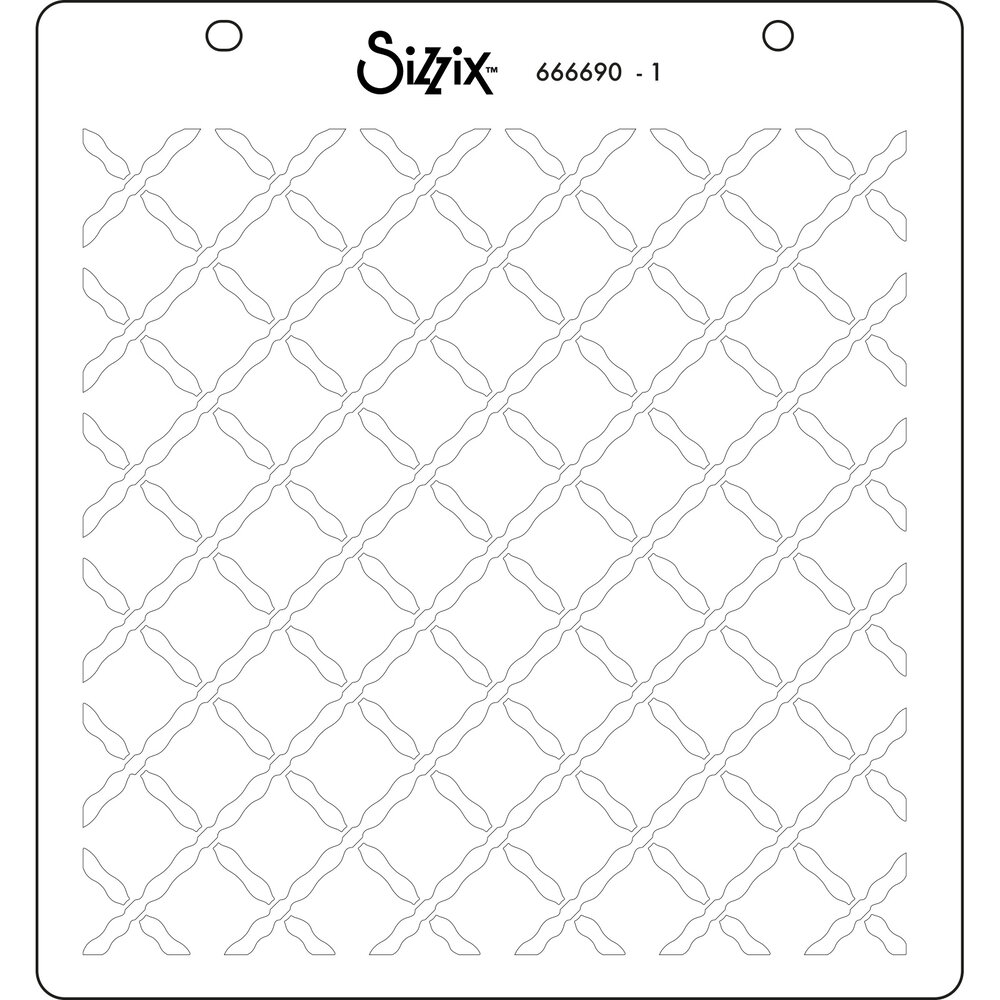 Sizzix Layered Stencil by Eileen Hull Watercolour Flowers & Lattice (4pcs) (666690) (DISCONTINUED)