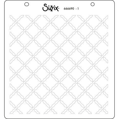 Sizzix Layered Stencil by Eileen Hull Watercolour Flowers & Lattice (4pcs) (666690) (DISCONTINUED)
