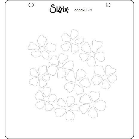 Sizzix Layered Stencil by Eileen Hull Watercolour Flowers & Lattice (4pcs) (666690) (DISCONTINUED)