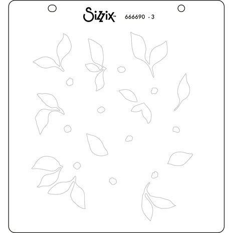 Sizzix Layered Stencil by Eileen Hull Watercolour Flowers & Lattice (4pcs) (666690) (DISCONTINUED)