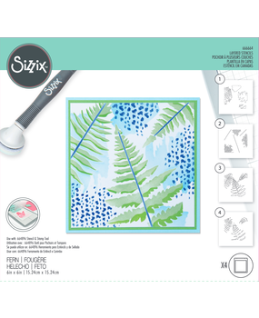 Sizzix Layered Stencil Fern (4pcs) (666664)
