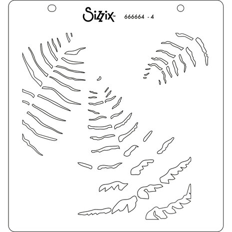 Sizzix Layered Stencil Fern (4pcs) (666664)