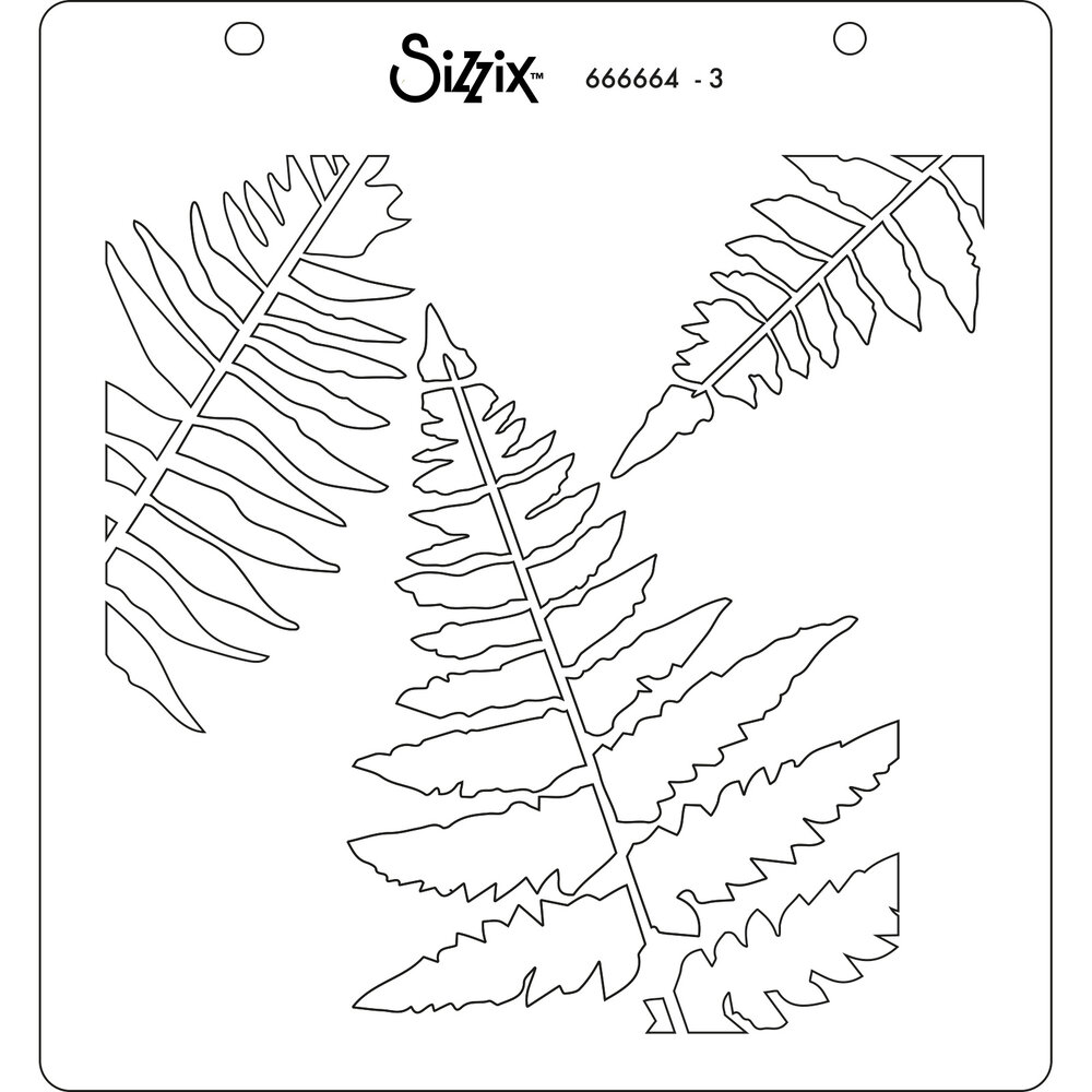 Sizzix Layered Stencil Fern (4pcs) (666664)