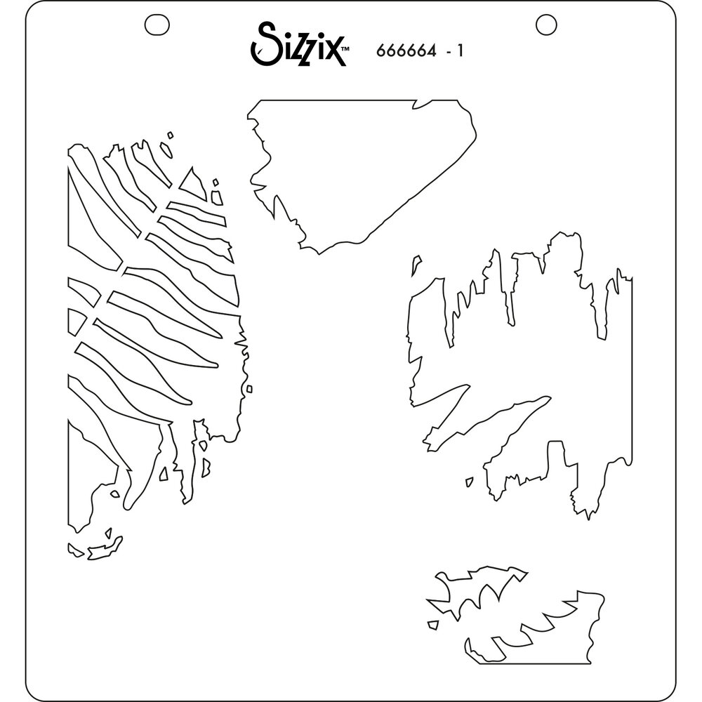 Sizzix Layered Stencil Fern (4pcs) (666664)