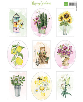 Marianne Design Decoupage Sheet A4 Happy Gardners (VK9611) (DISCONTINUED)