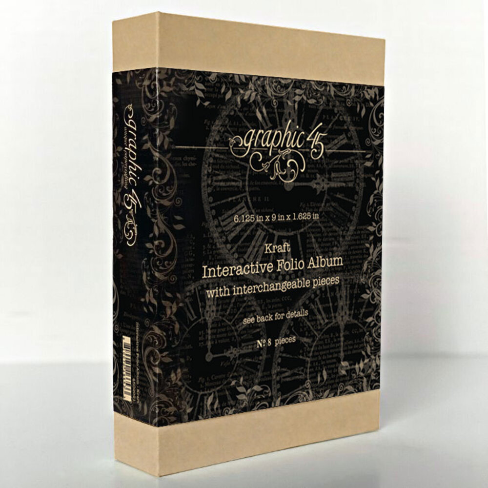 Graphic 45 Interactive Folio Album w/ Interchangeable Pieces - Kraft (4502921) Graphic 45 Interactive Folio Album w/ Interchangeable Pieces - Kraft (4502921)
