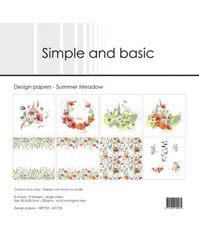 Simple and Basic Summer Meadow 12x12 Inch Paper Pack (SBP733) (DISCONTINUED)