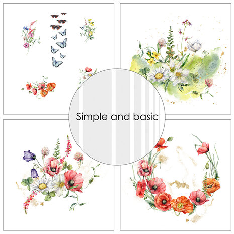 Simple and Basic Summer Meadow 6x6 Inch Paper Pack (SBP533) (DISCONTINUED)