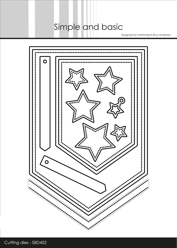 Simple and Basic Reverse Fishtail w/Stars Dies (SBD452)