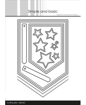 Simple and Basic Reverse Fishtail w/Stars Dies (SBD452)