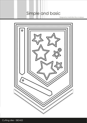 Simple and Basic Reverse Fishtail w/Stars Dies (SBD452)