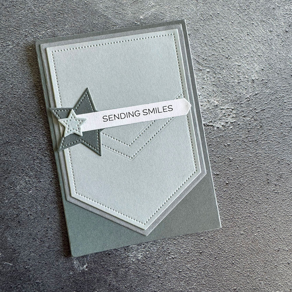 Simple and Basic Reverse Fishtail w/Stars Dies (SBD452)