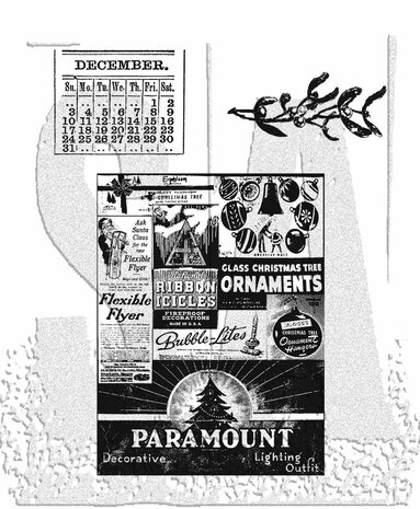 Stampers Anonymous Holidays Past Tim Holtz Cling Stamps (CMS030) Stampers Anonymous Holidays Past Tim Holtz Cling Stamps (CMS030)