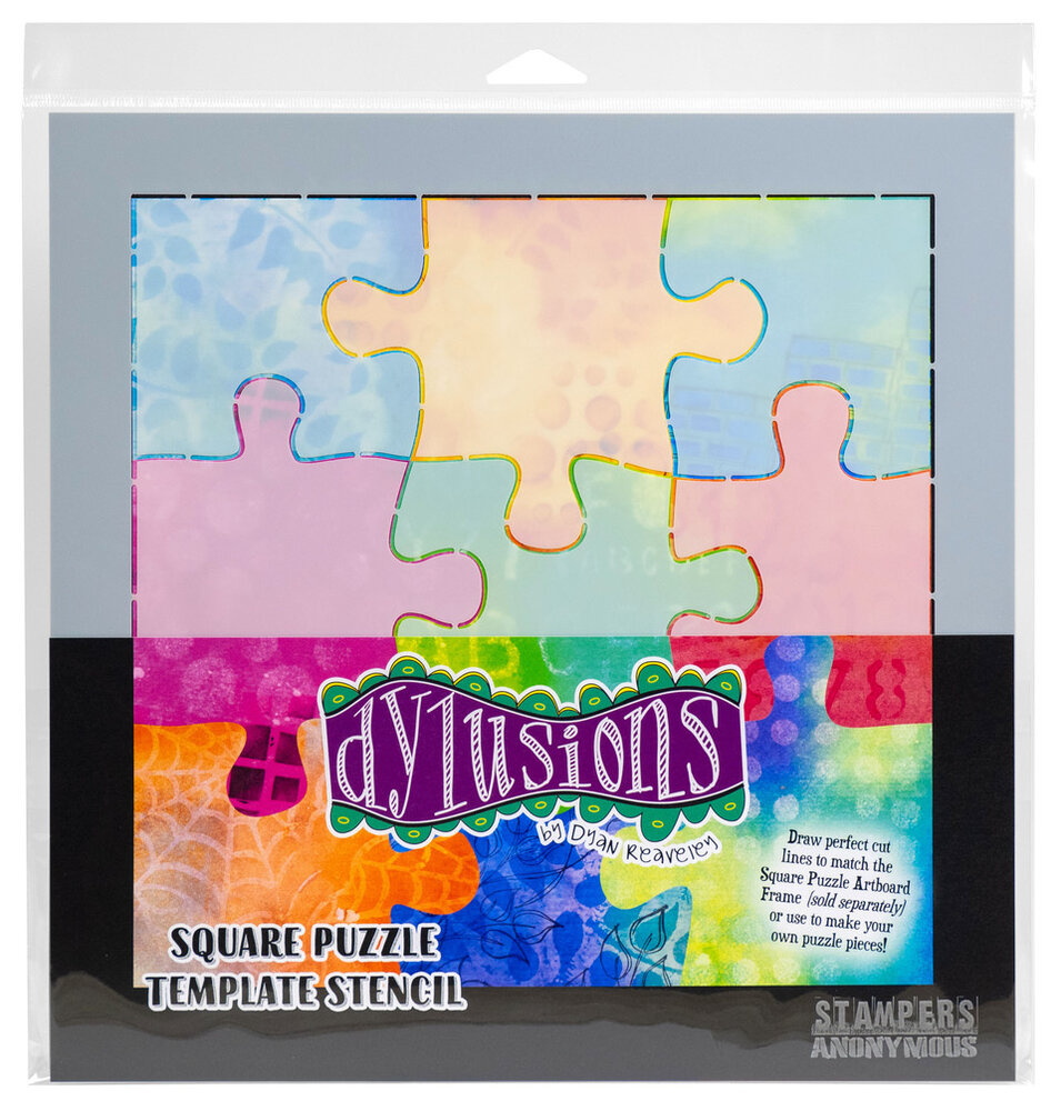Stampers Anonymous Template Stencil Dylusions Square Puzzle (DYPZS) Stampers Anonymous Template Stencil Dylusions Square Puzzle (DYPZS)