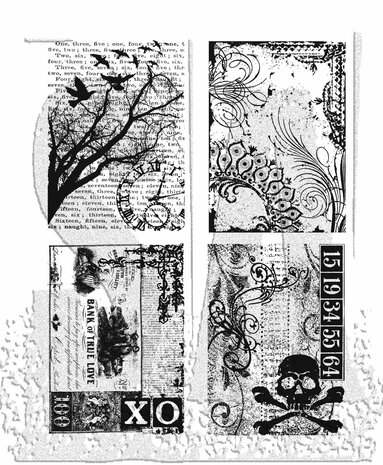 Stampers Anonymous Ornate Collages Tim Holtz Cling Stamps (CMS040) Stampers Anonymous Ornate Collages Tim Holtz Cling Stamps (CMS040)