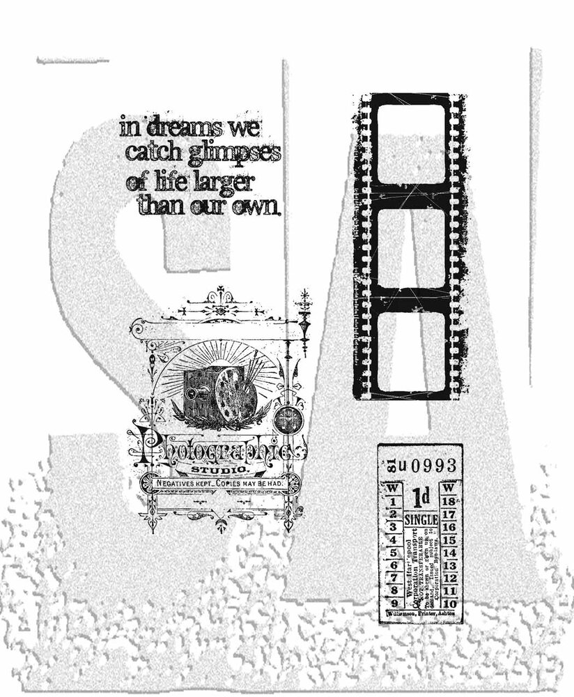 Stampers Anonymous Captured Moments Tim Holtz Cling Stamps (CMS037) Stampers Anonymous Captured Moments Tim Holtz Cling Stamps (CMS037)