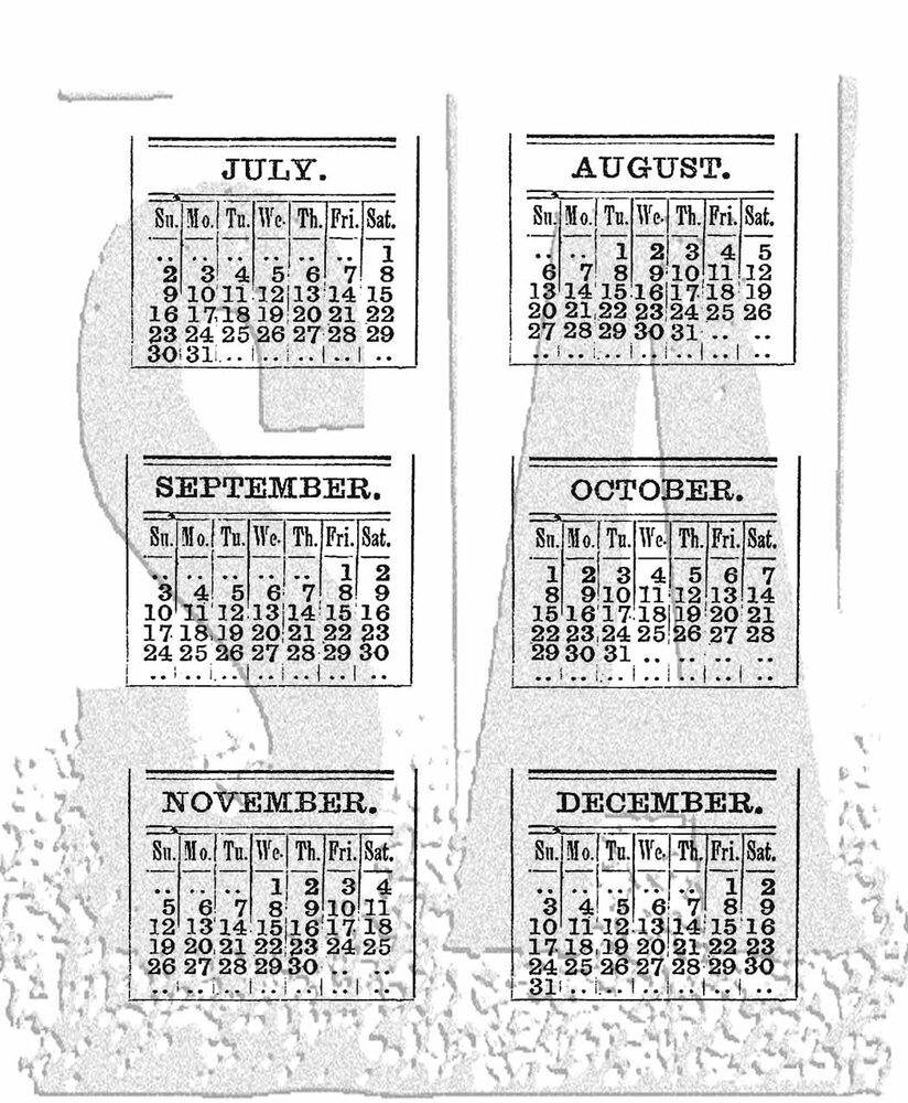 Stampers Anonymous Calendar 2 Tim Holtz Cling Stamps (CMS035)