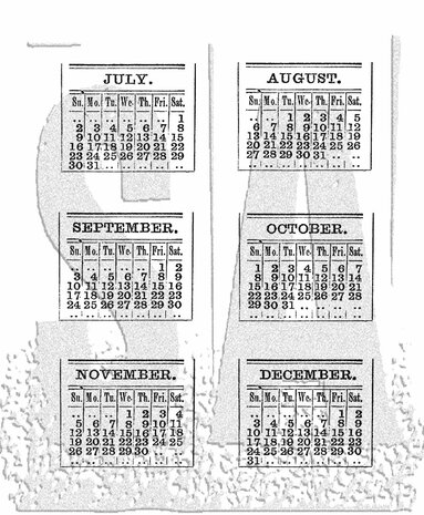 Stampers Anonymous Calendar 2 Tim Holtz Cling Stamps (CMS035)