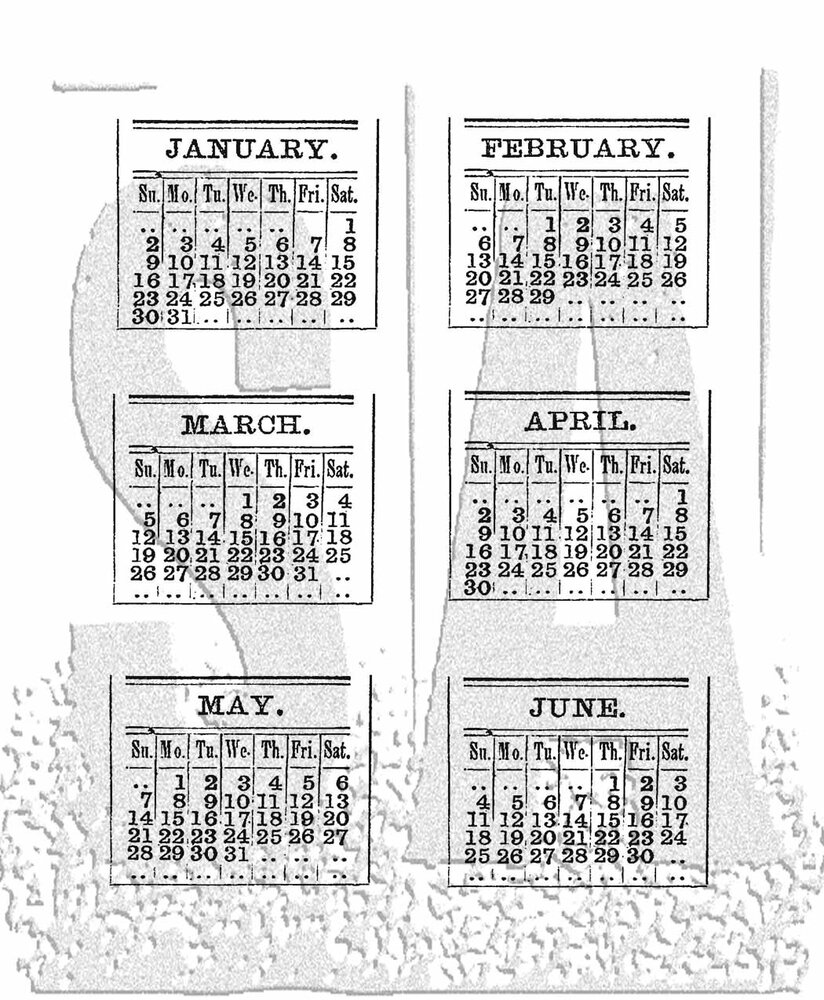 Stampers Anonymous Calendar 1 Tim Holtz Cling Stamps (CMS034) Stampers Anonymous Calendar 1 Tim Holtz Cling Stamps (CMS034)